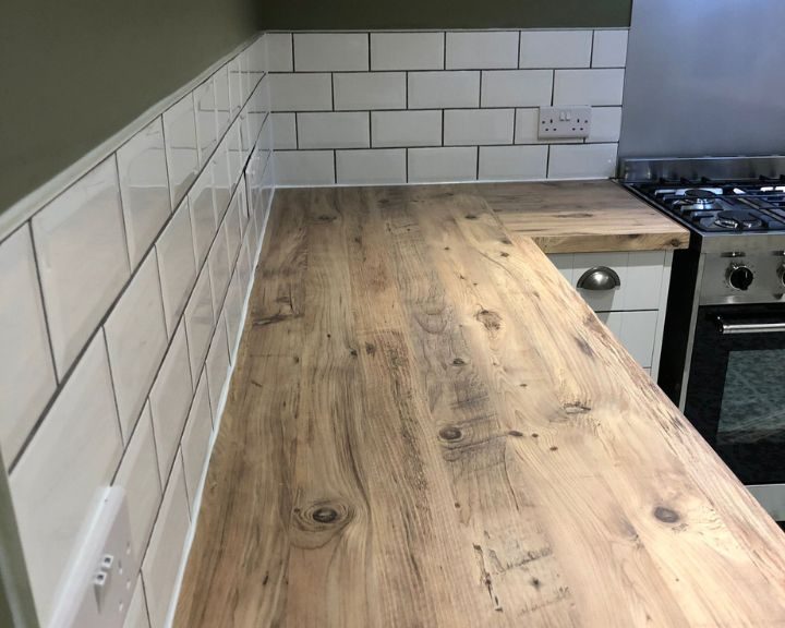 White wall tiles installed in a kitchen in Southampton.